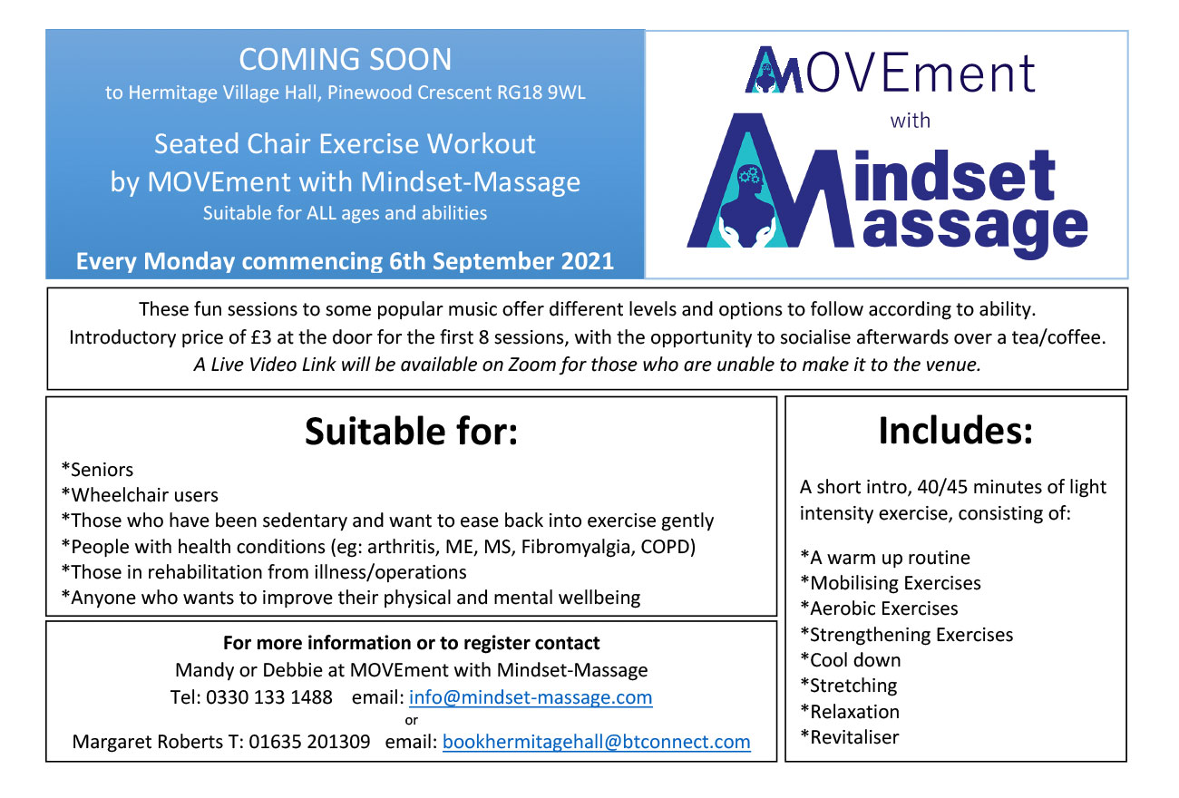Every Monday : Seated Chair Exercise Workout - Coming Soon